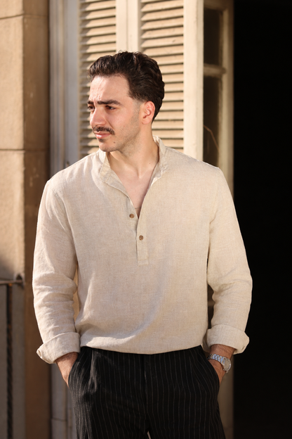 Linen Henley Shirt