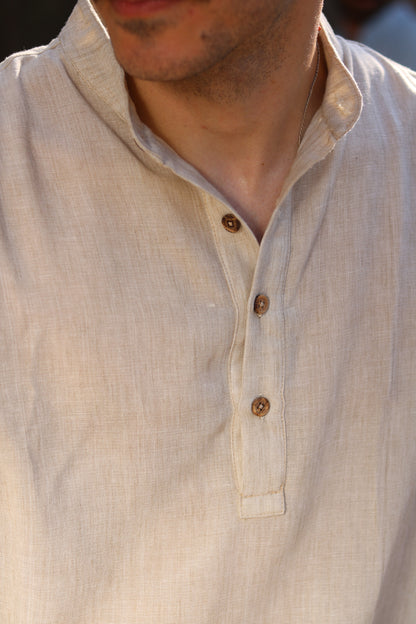Linen Henley Shirt
